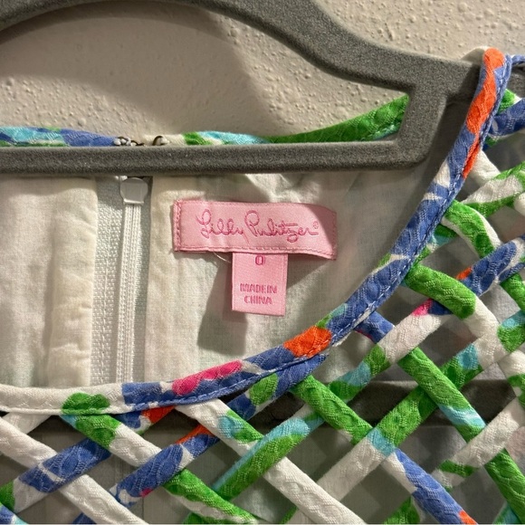 Lilly Pulitzer Women’s 0 Blue Floral Ricci Shift Dress Coastal Resort Preppy - Picture 3 of 6